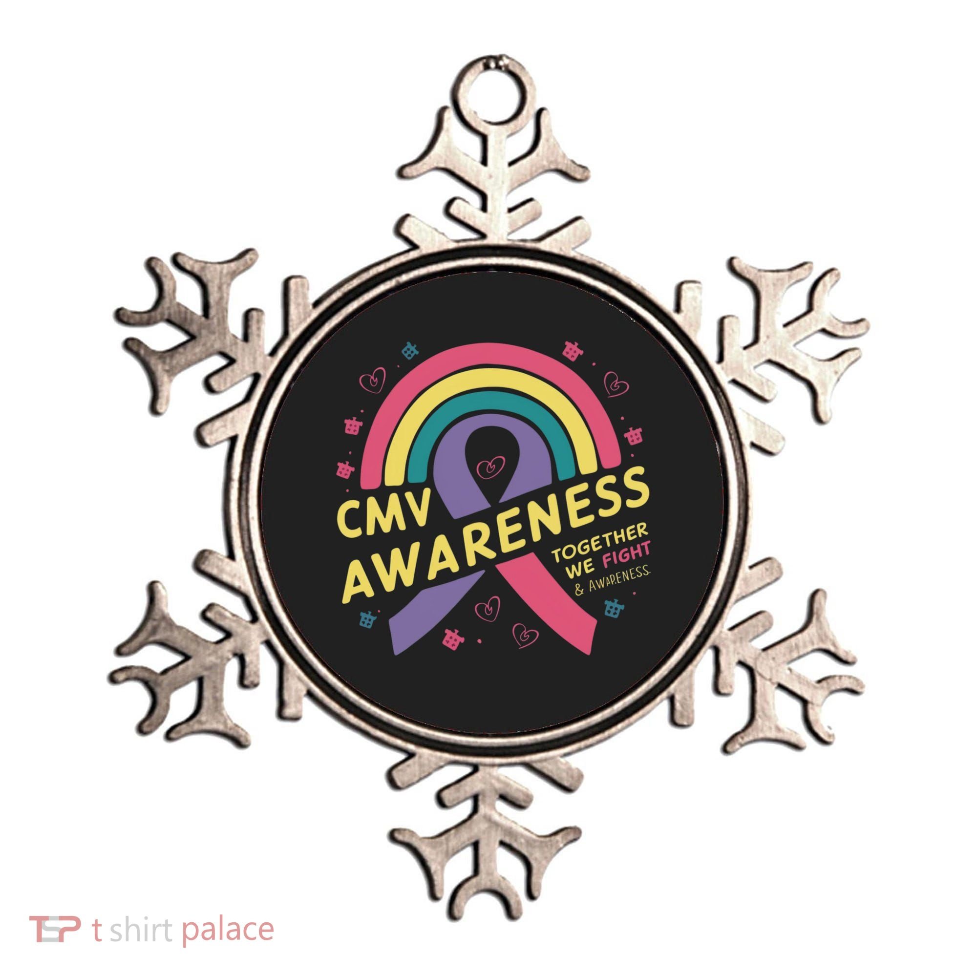Cmv Awareness Month Ribbon Cmv Awareness Month Rainbow 2024 Gift Ornament