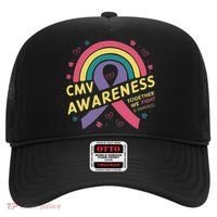 Cmv Awareness Month Ribbon Cmv Awareness Month Rainbow 2024 Gift Hat thumb 0
