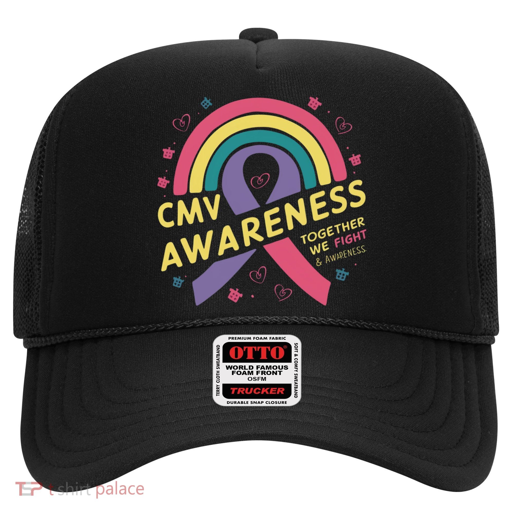 Cmv Awareness Month Ribbon Cmv Awareness Month Rainbow 2024 Gift Hat