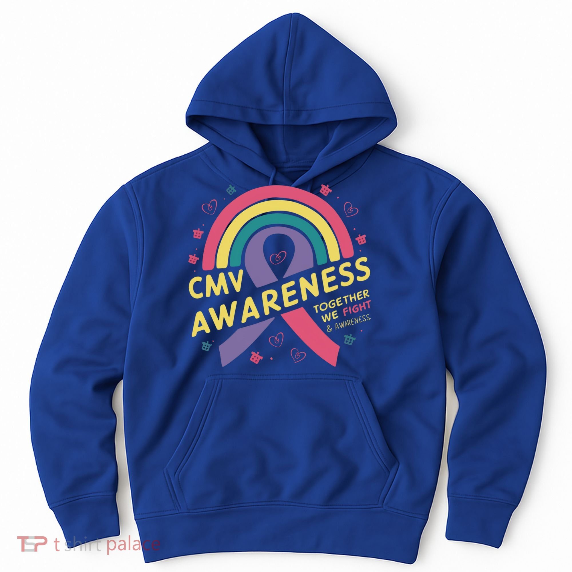 Cmv Awareness Month Ribbon Cmv Awareness Month Rainbow 2024 Gift Hoodie