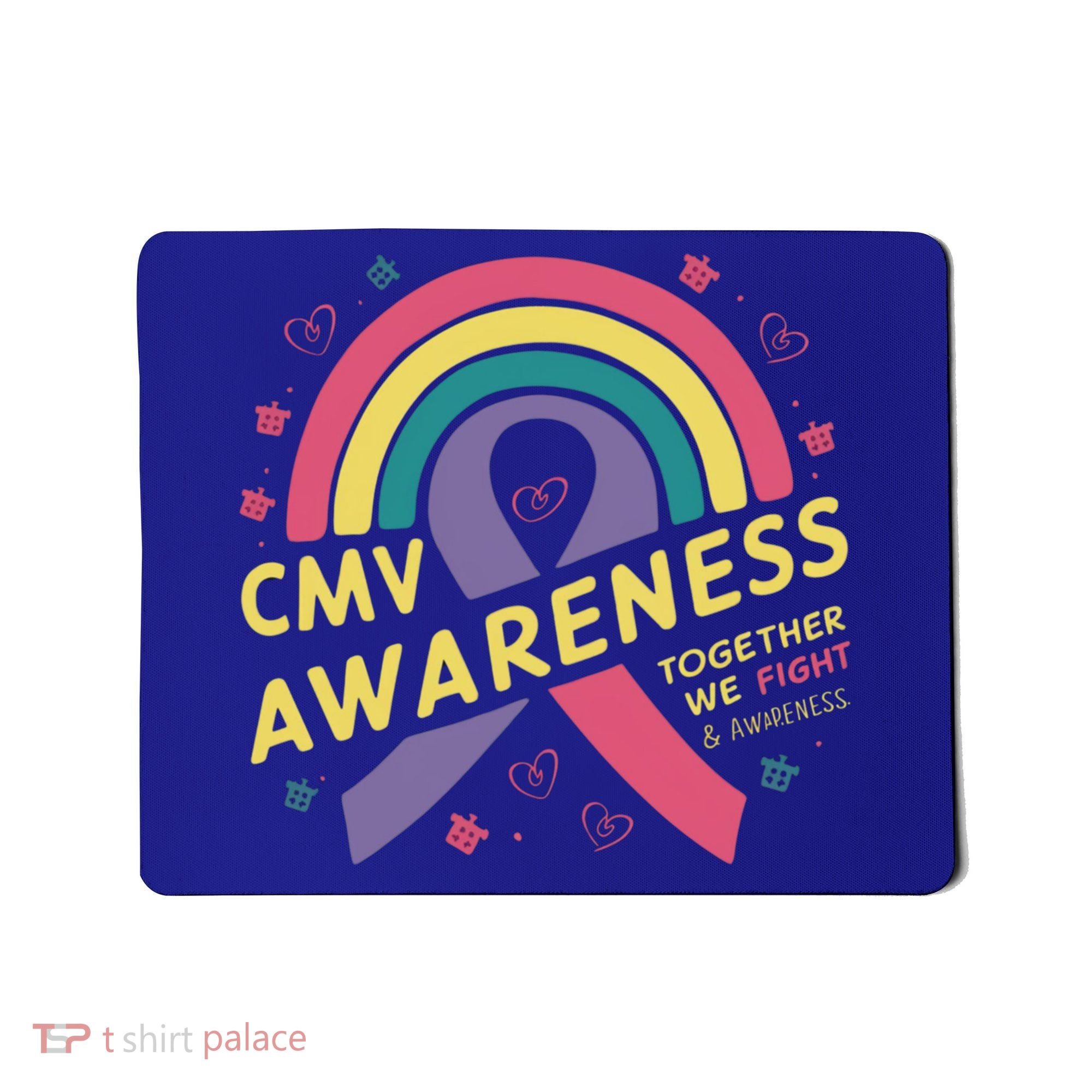 Cmv Awareness Month Ribbon Cmv Awareness Month Rainbow 2024 Gift Mousepad