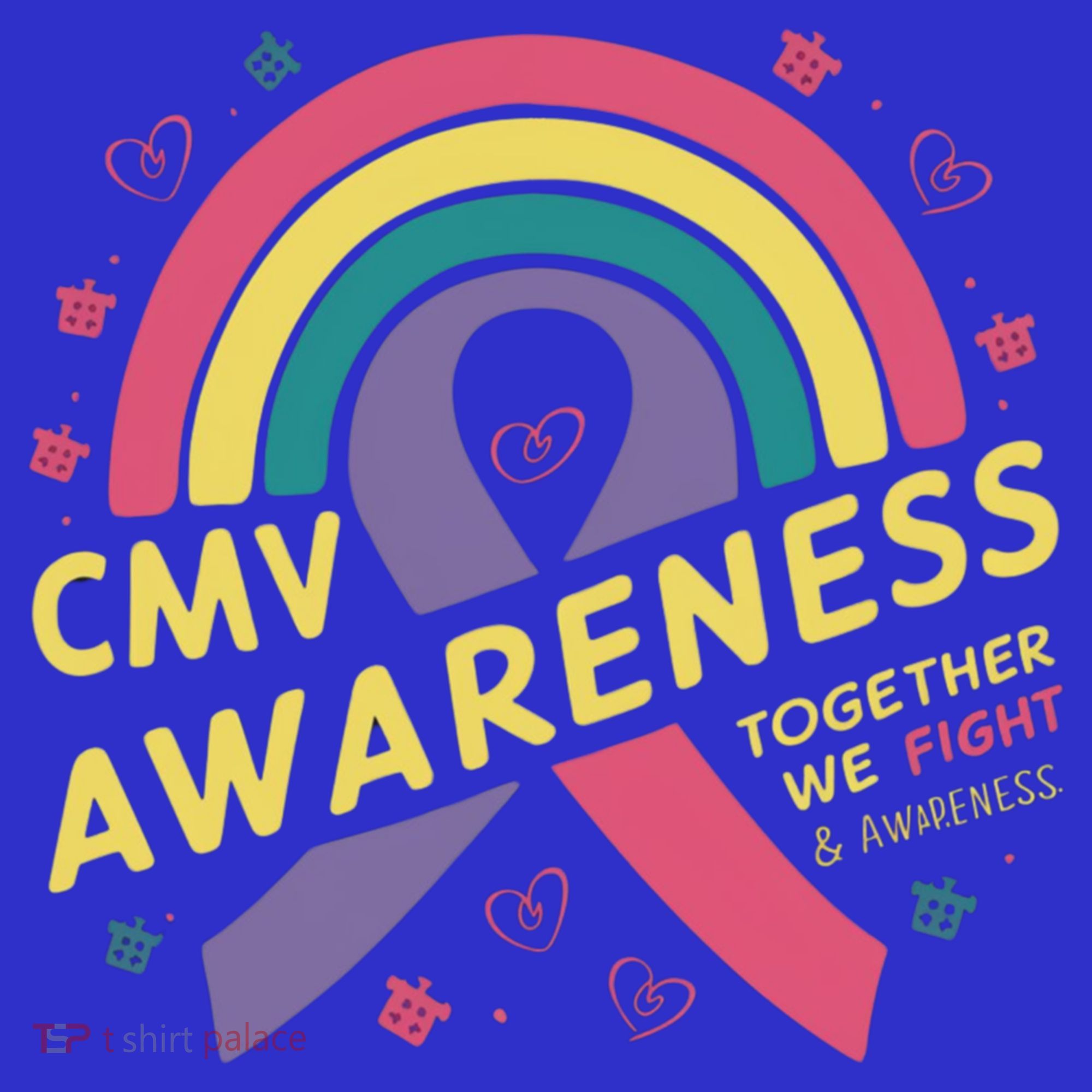 Cmv Awareness Month Ribbon Cmv Awareness Month Rainbow 2024 Gift Baby Bodysuit