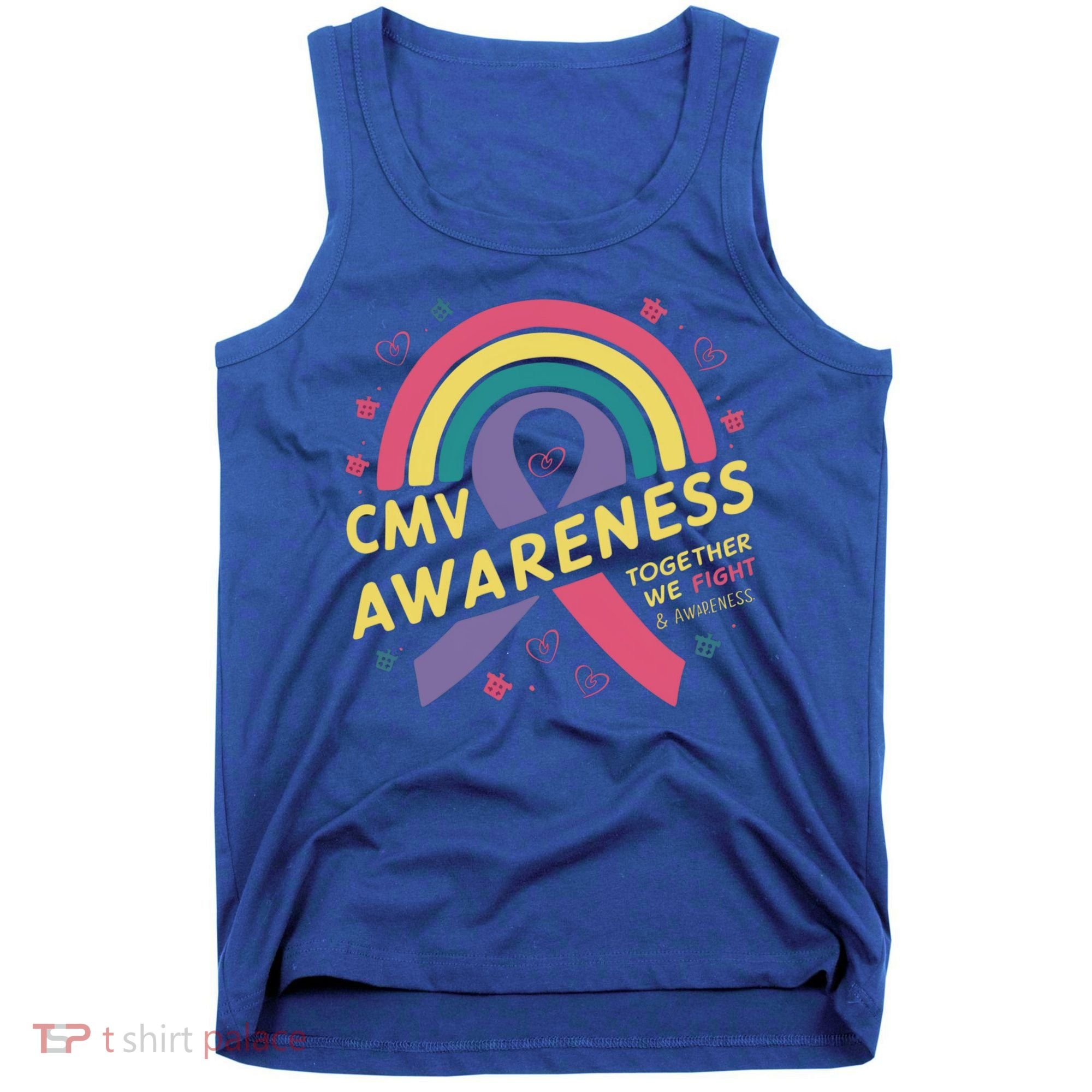 Cmv Awareness Month Ribbon Cmv Awareness Month Rainbow 2024 Gift Tank Top