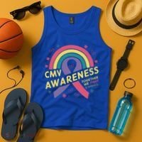 Cmv Awareness Month Ribbon Cmv Awareness Month Rainbow 2024 Gift Tank Top thumb 4