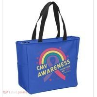 Cmv Awareness Month Ribbon Cmv Awareness Month Rainbow 2024 Gift Tote Bag thumb 2