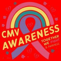 Cmv Awareness Month Ribbon Cmv Awareness Month Rainbow 2024 Gift Santa Hat thumb 1
