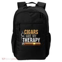 Cigars Are My Therapy Funny Humor Smoking Lover Backpack thumb 0