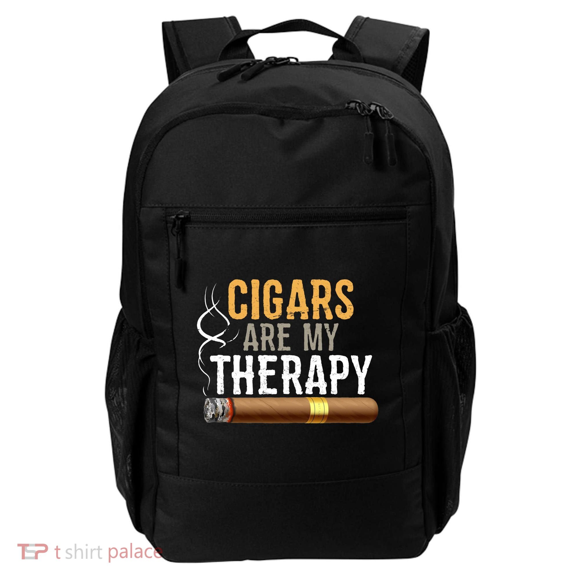 Cigars Are My Therapy Funny Humor Smoking Lover Backpack