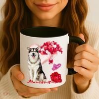 Cute Alaskan Malamute Balloon Heart Valentine's Day Coffee Mug thumb 3