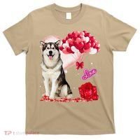 Cute Alaskan Malamute Balloon Heart Valentine's Day T-Shirt thumb 0