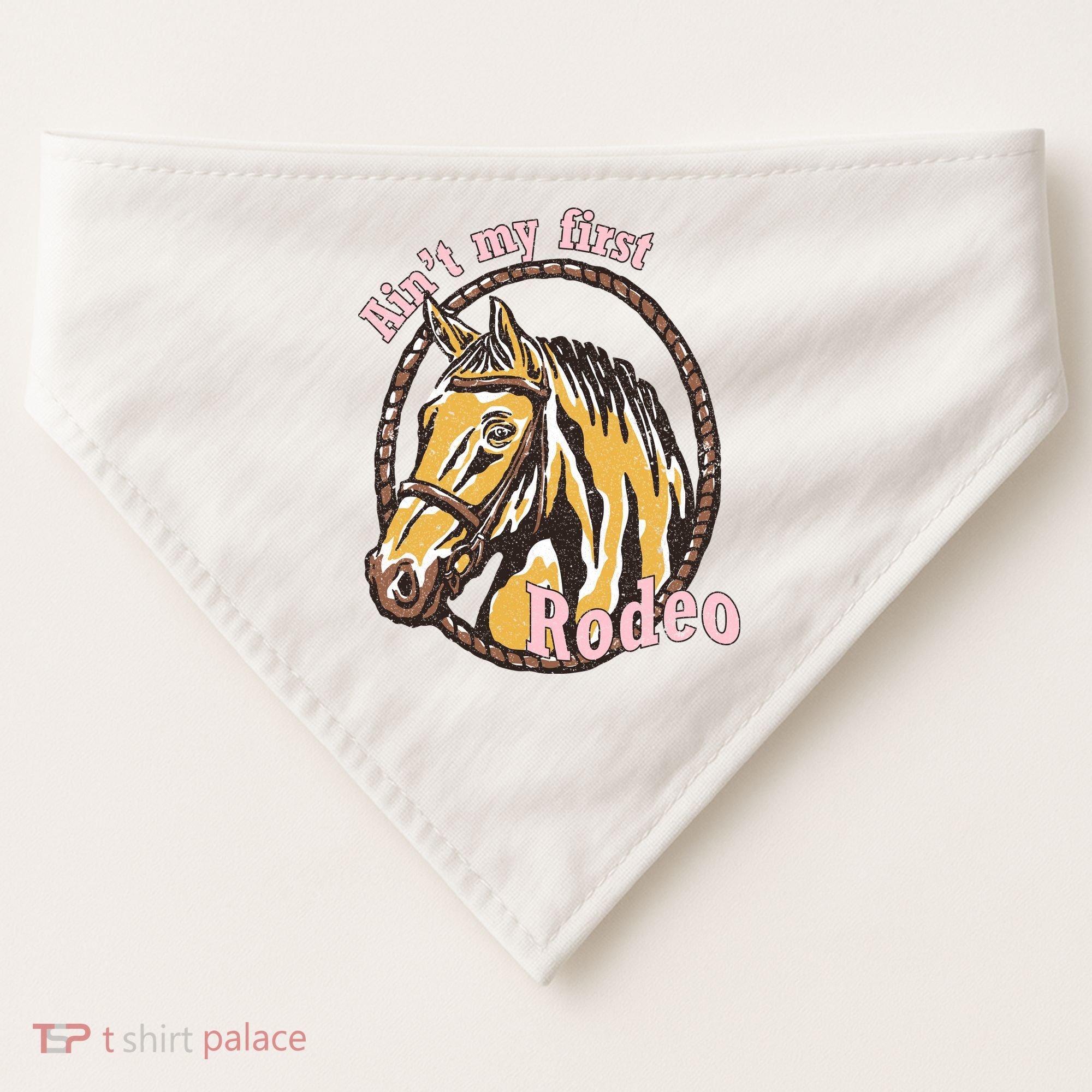Cowboy Ain't My First Rodeo USA-Made Doggie Bandana