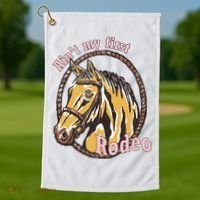 Cowboy Ain't My First Rodeo Golf Towel thumb 1