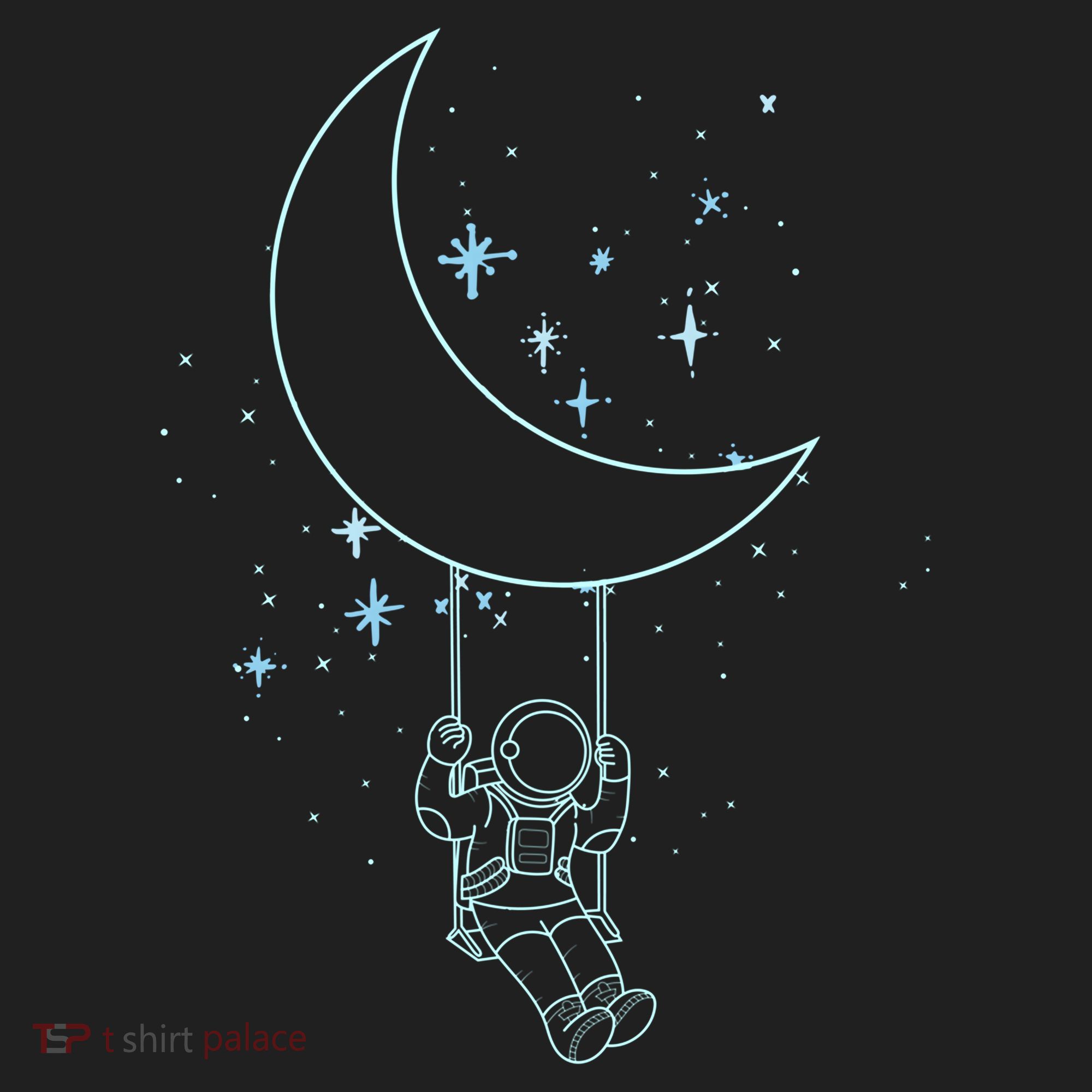 Cute Astronaut Moon Swing Graphic Tees Gift Beanie