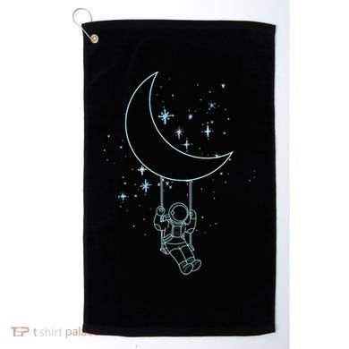 Cute Astronaut Moon Swing Graphic Tees Gift Golf Towel