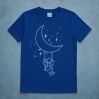 Cute Astronaut Moon Swing Graphic Tees Gift T-Shirt thumb 5