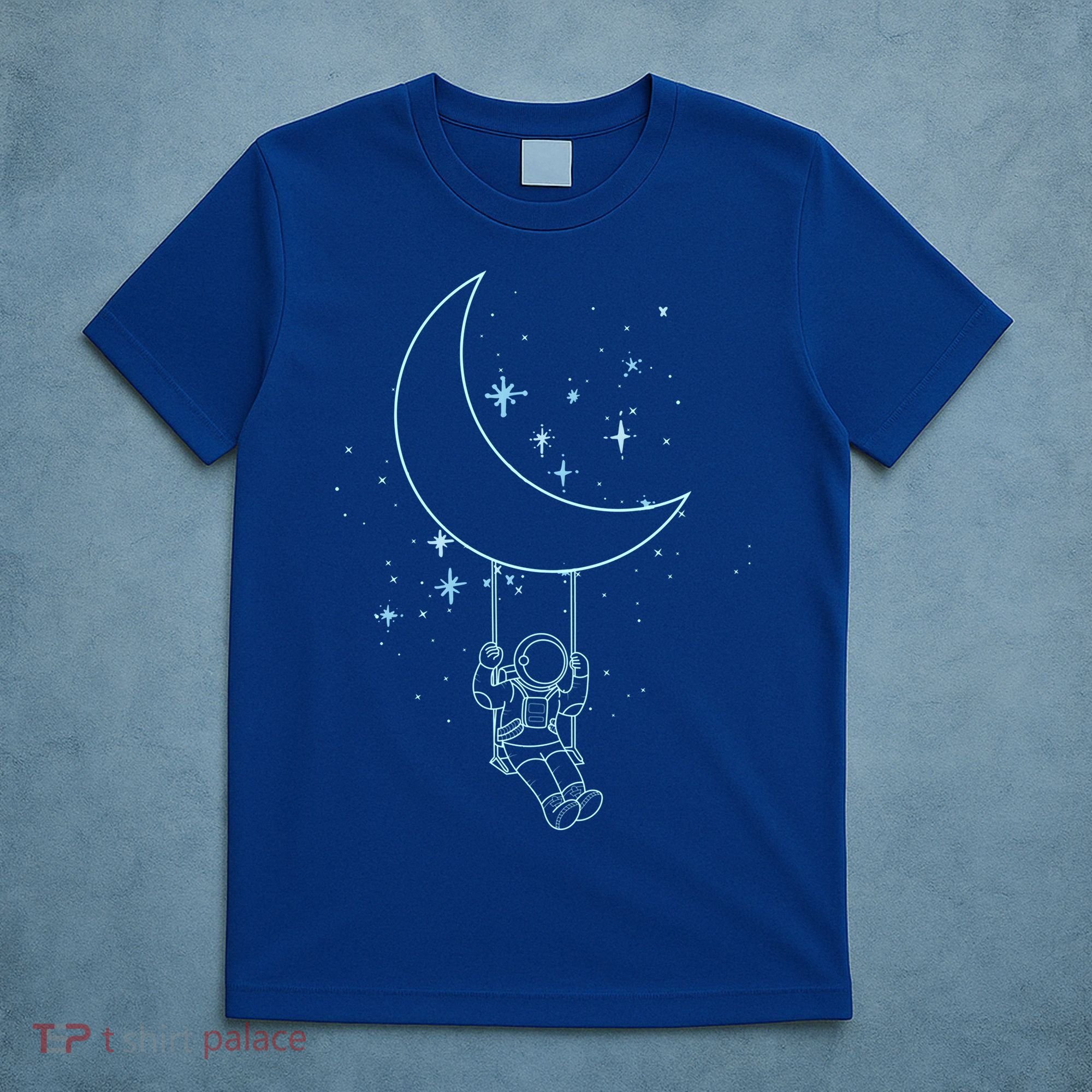 Cute Astronaut Moon Swing Graphic Tees Gift T-Shirt