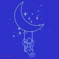 Cute Astronaut Moon Swing Graphic Tees Gift Toddler Hoodie thumb 2