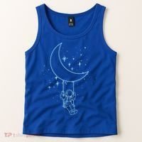 Cute Astronaut Moon Swing Graphic Tees Gift Tank Top thumb 2