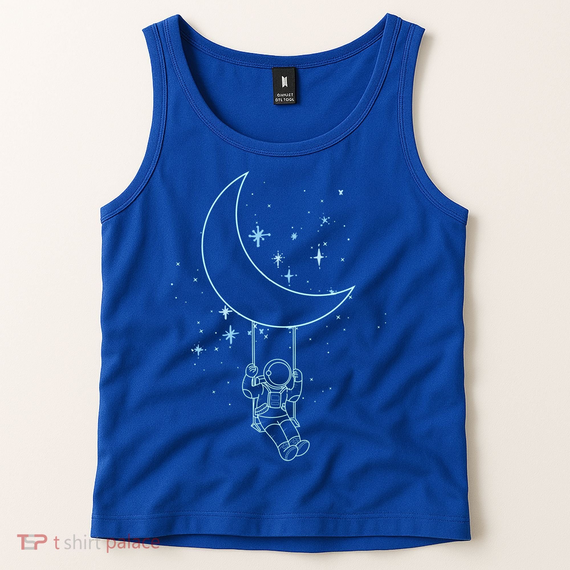 Cute Astronaut Moon Swing Graphic Tees Gift Tank Top