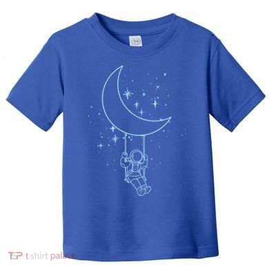 Cute Astronaut Moon Swing Graphic Tees Gift Toddler T-Shirt