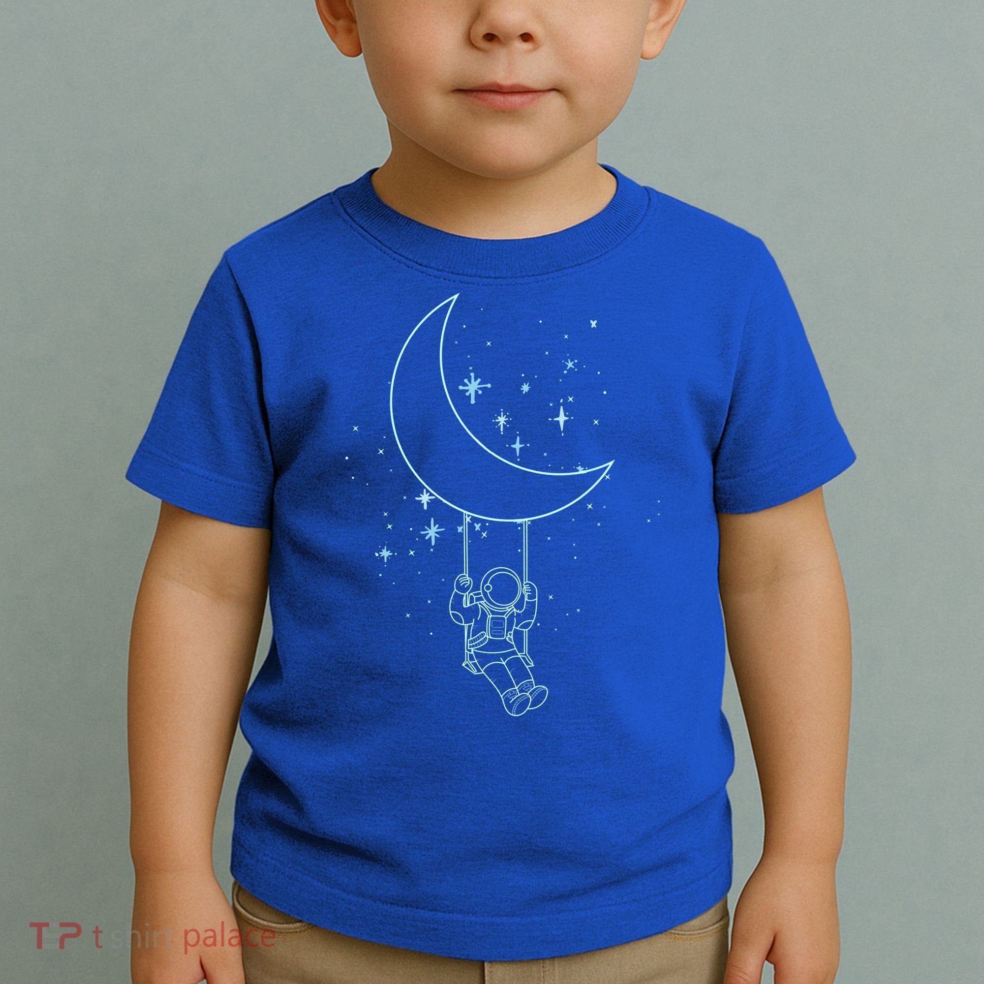 Cute Astronaut Moon Swing Graphic Tees Gift Toddler T-Shirt