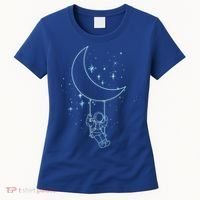 Cute Astronaut Moon Swing Graphic Tees Gift Women's T-Shirt thumb 0