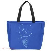 Cute Astronaut Moon Swing Graphic Tees Gift Tote Bag thumb 0