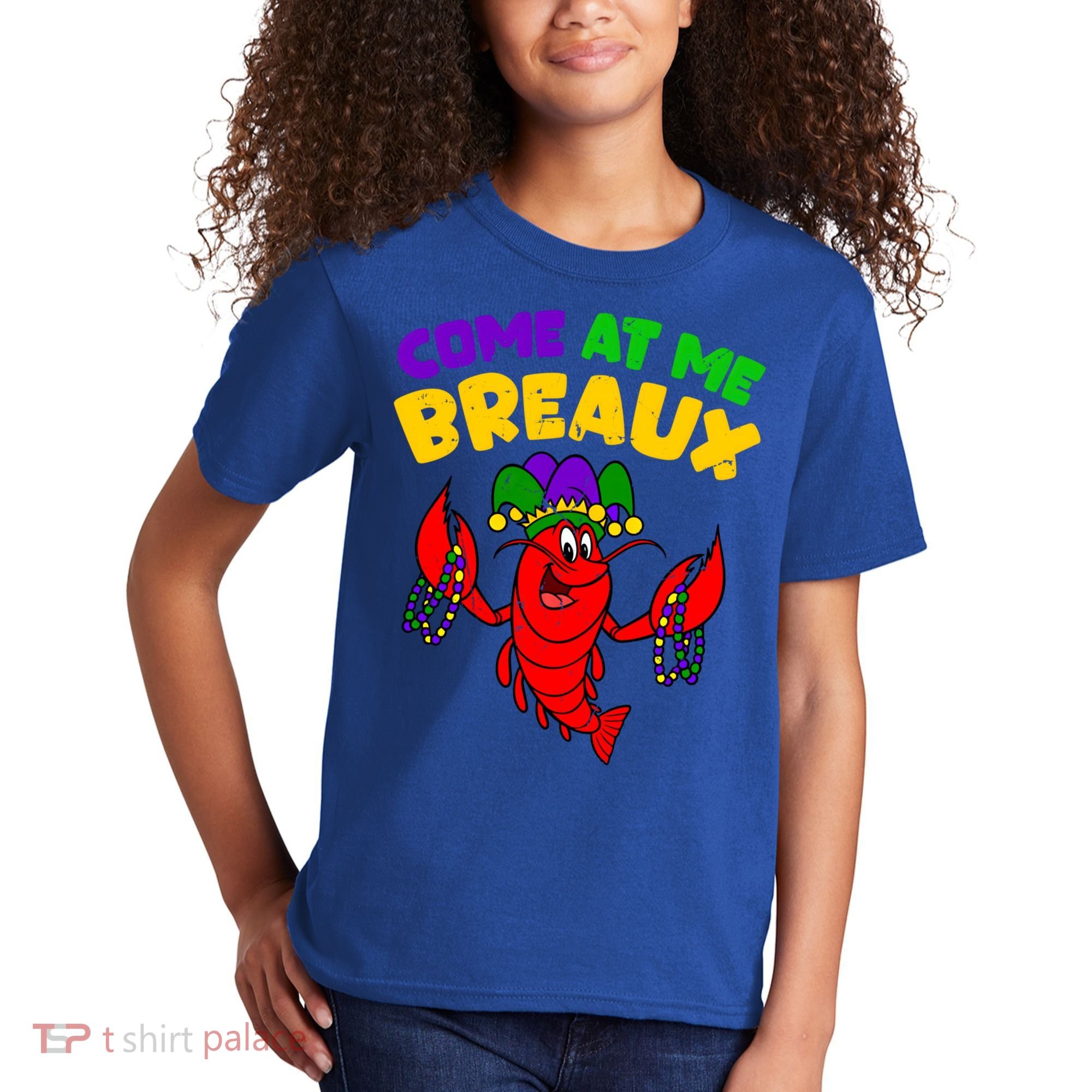 Come At Me Breaux Funny Mardi Gras Crawfish Parade Carnival Gift Kids T-Shirt