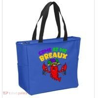 Come At Me Breaux Funny Mardi Gras Crawfish Parade Carnival Gift Tote Bag thumb 2