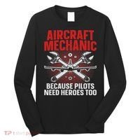 Cool Aircraft Mechanic Art For Women Aviation Mechanic Long Sleeve Shirt thumb 0