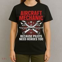 Cool Aircraft Mechanic Art For Women Aviation Mechanic T-Shirt thumb 4