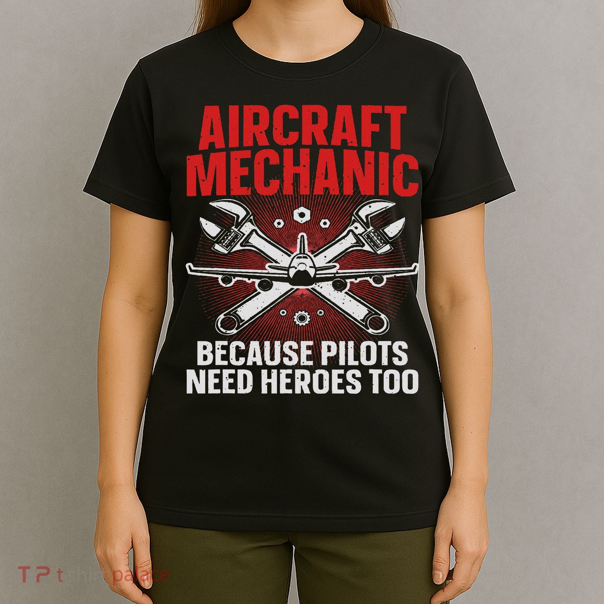 Cool Aircraft Mechanic Art For Women Aviation Mechanic T-Shirt