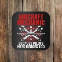 Cool Aircraft Mechanic Art For Women Aviation Mechanic Coaster thumb 0