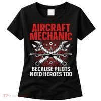 Cool Aircraft Mechanic Art For Women Aviation Mechanic Women's T-Shirt thumb 0