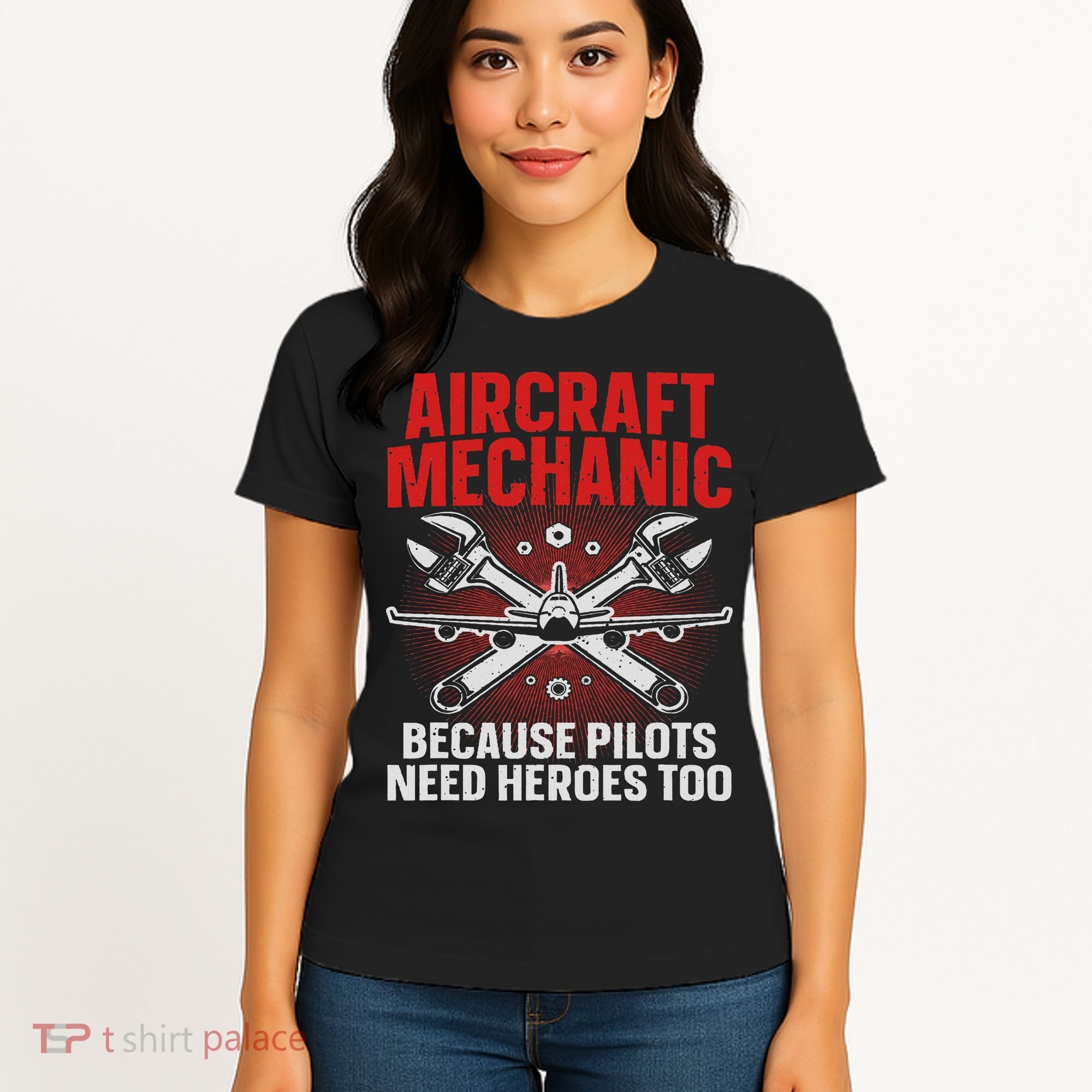 Cool Aircraft Mechanic Art For Women Aviation Mechanic Women's T-Shirt