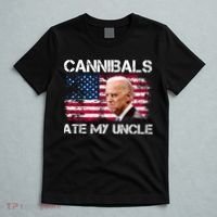 Cannibals Ate My Uncle Us Flag Biden Vinatge T-Shirt thumb 5