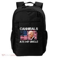 Cannibals Ate My Uncle Us Flag Biden Vinatge Backpack thumb 0