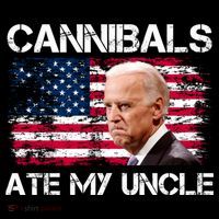 Cannibals Ate My Uncle Us Flag Biden Vinatge Women's Hoodie thumb 2