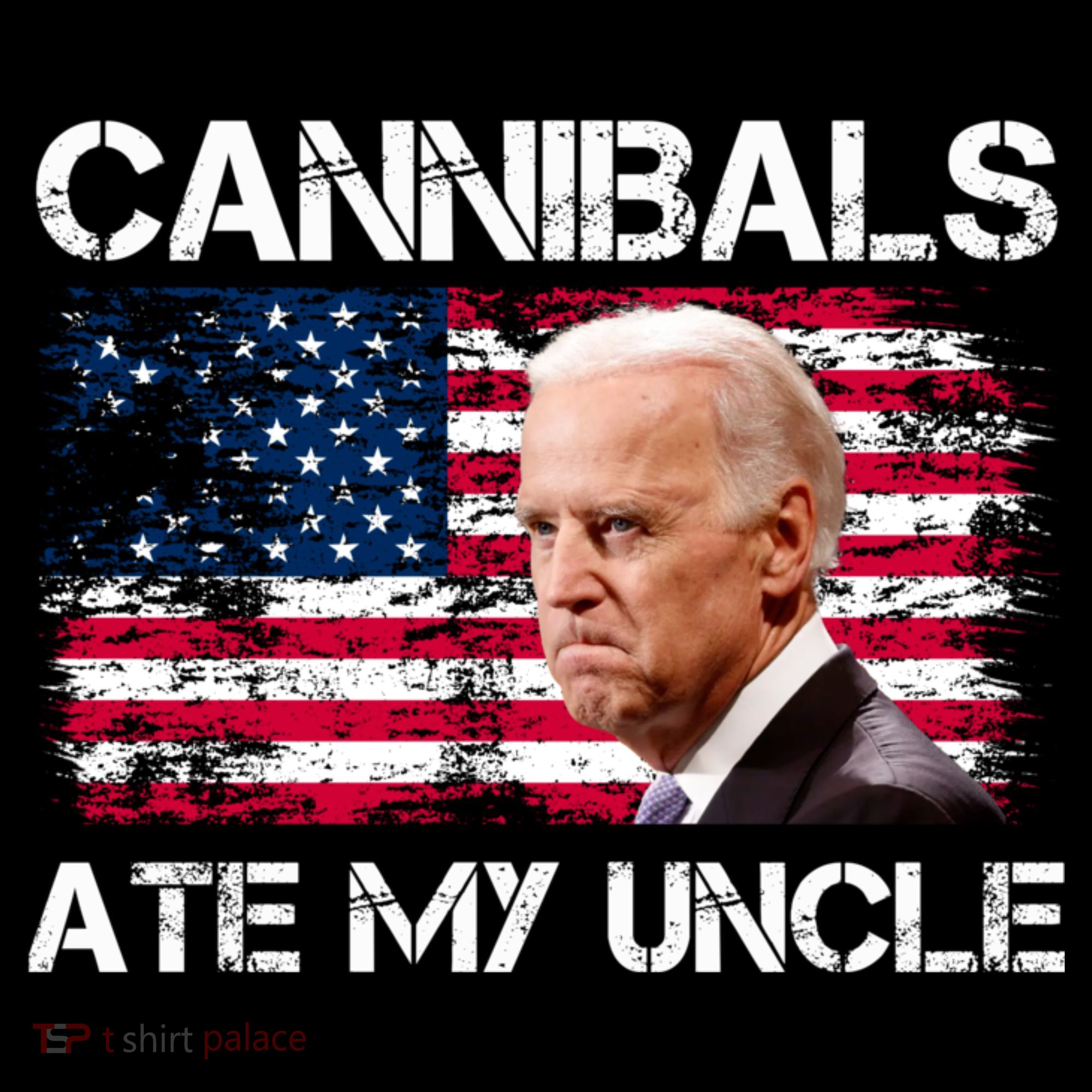 Cannibals Ate My Uncle Us Flag Biden Vinatge Women's Tank Top