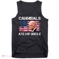 Cannibals Ate My Uncle Us Flag Biden Vinatge Tank Top thumb 0