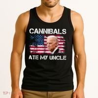 Cannibals Ate My Uncle Us Flag Biden Vinatge Tank Top thumb 3