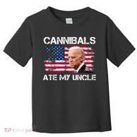 Cannibals Ate My Uncle Us Flag Biden Vinatge Toddler T-Shirt thumb 0
