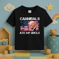 Cannibals Ate My Uncle Us Flag Biden Vinatge Toddler T-Shirt thumb 3
