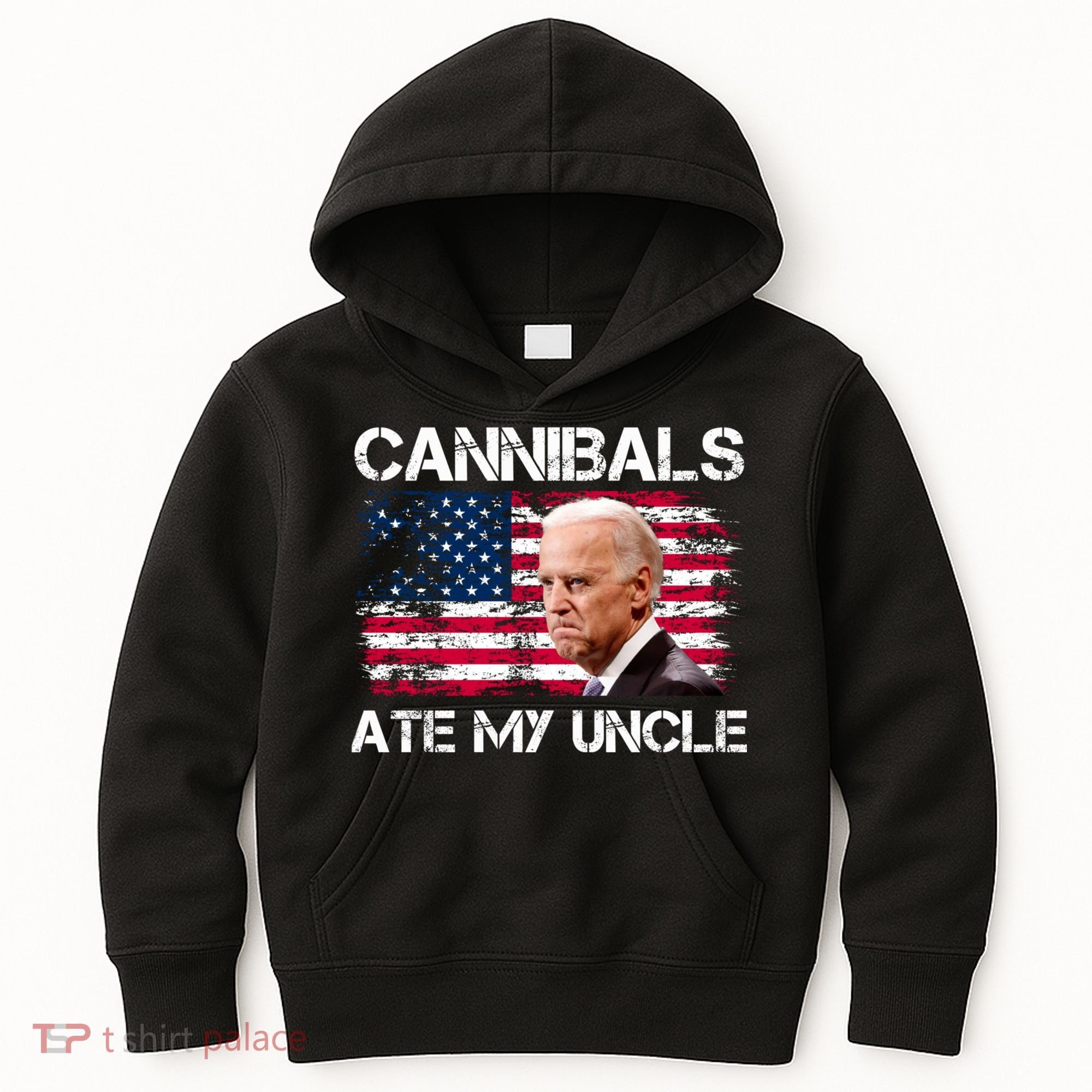 Cannibals Ate My Uncle Us Flag Biden Vinatge Kids Hoodie