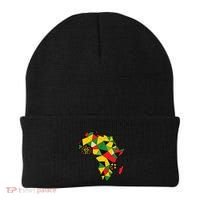 Colourful Africa Map Cloth Gift For African Lover Beanie thumb 0