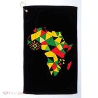 Colourful Africa Map Cloth Gift For African Lover Golf Towel thumb 0