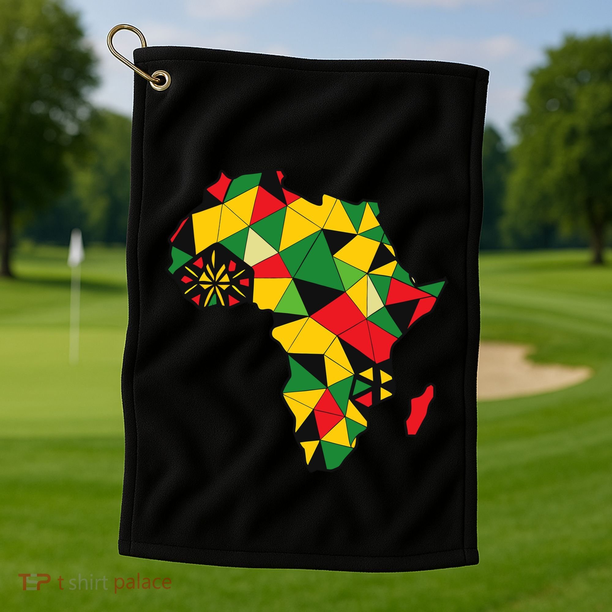 Colourful Africa Map Cloth Gift For African Lover Golf Towel