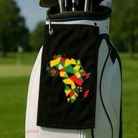 Colourful Africa Map Cloth Gift For African Lover Golf Towel thumb 2
