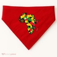 Colourful Africa Map Cloth Gift For African Lover USA-Made Doggie Bandana thumb 0