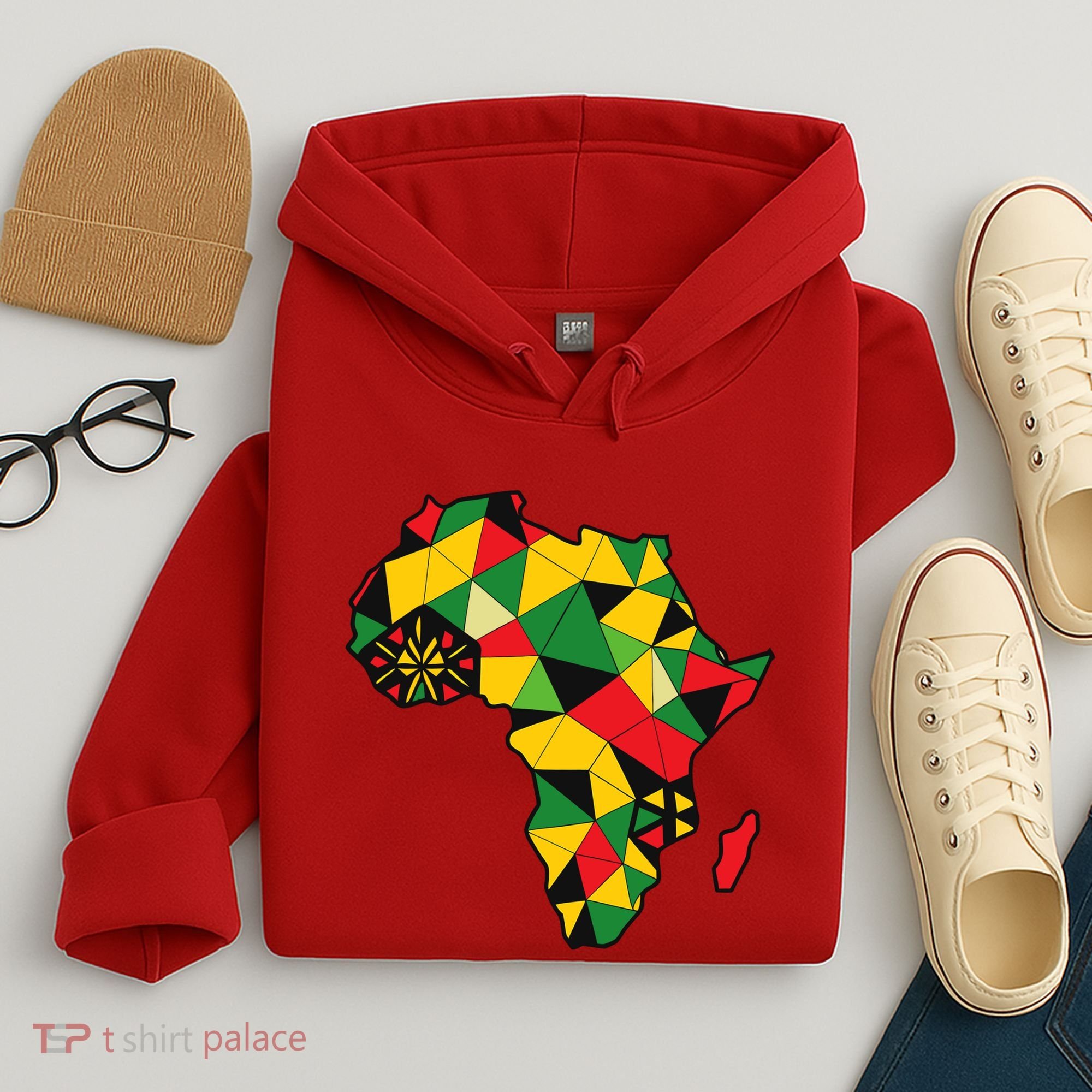 Colourful Africa Map Cloth Gift For African Lover Hoodie